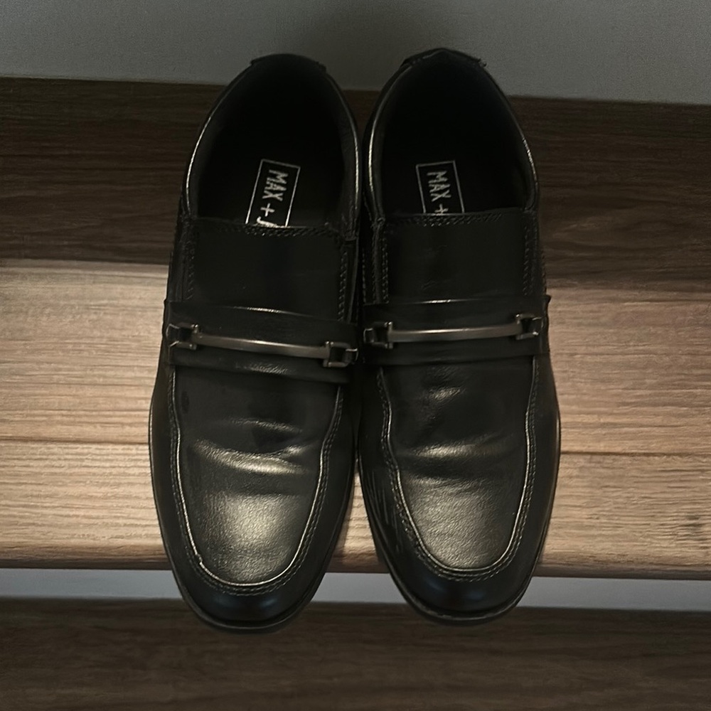Black Leather Men's Loafers